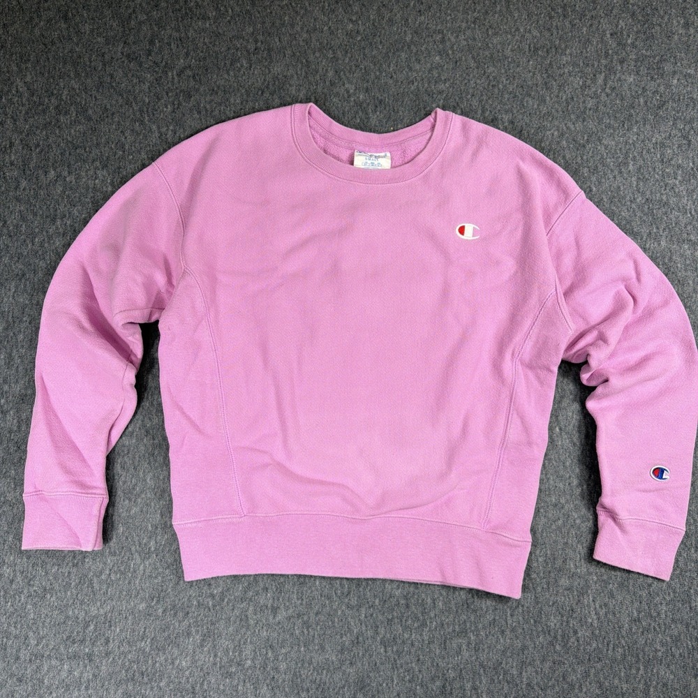 Champion Sweater‎ Womens Small Pink Crew Neck Reverse Weave